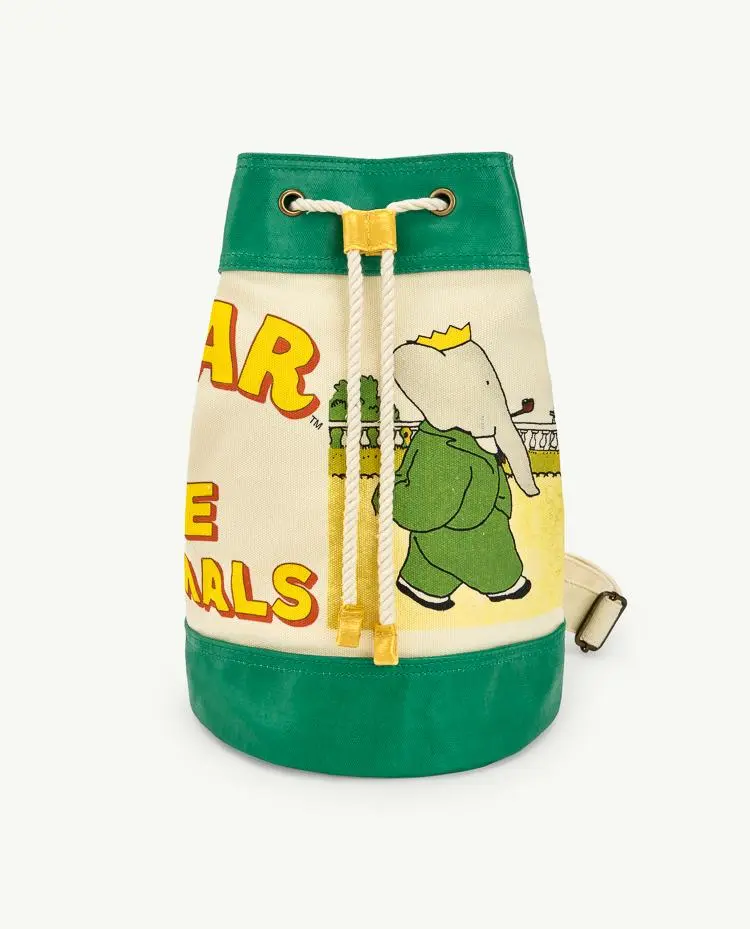 Babar Green Drawstring Backpack