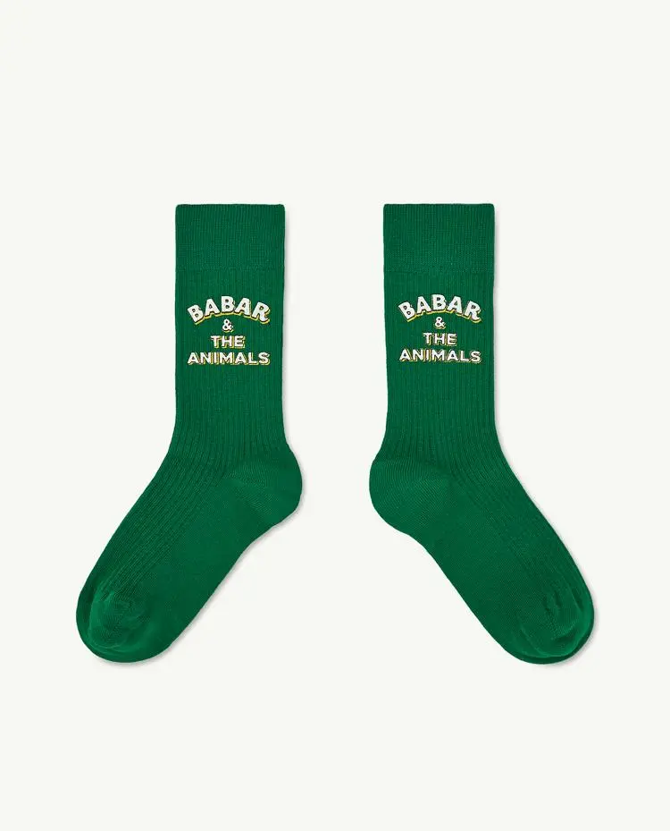 Babar Green Worm Socks