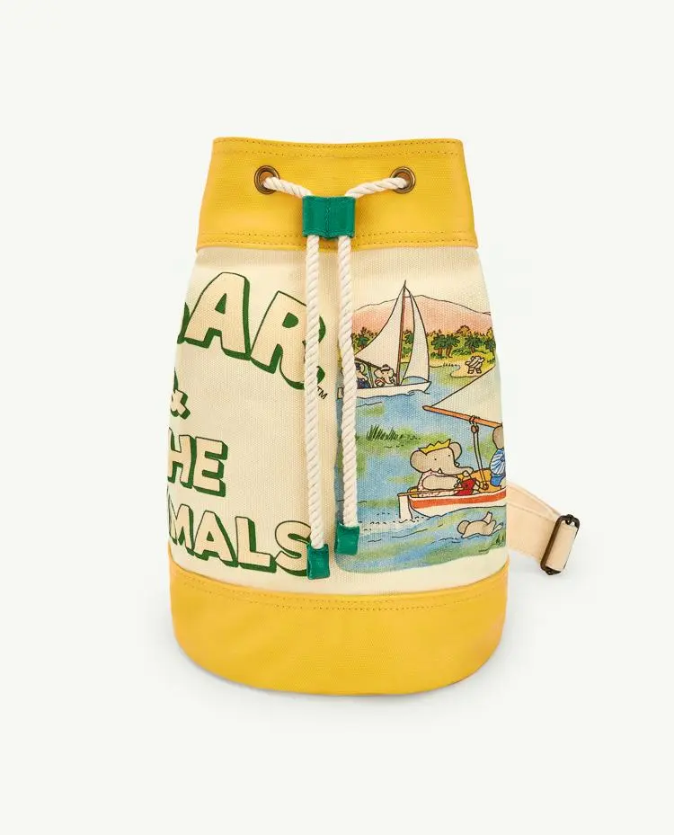 Babar Yellow Drawstring Backpack