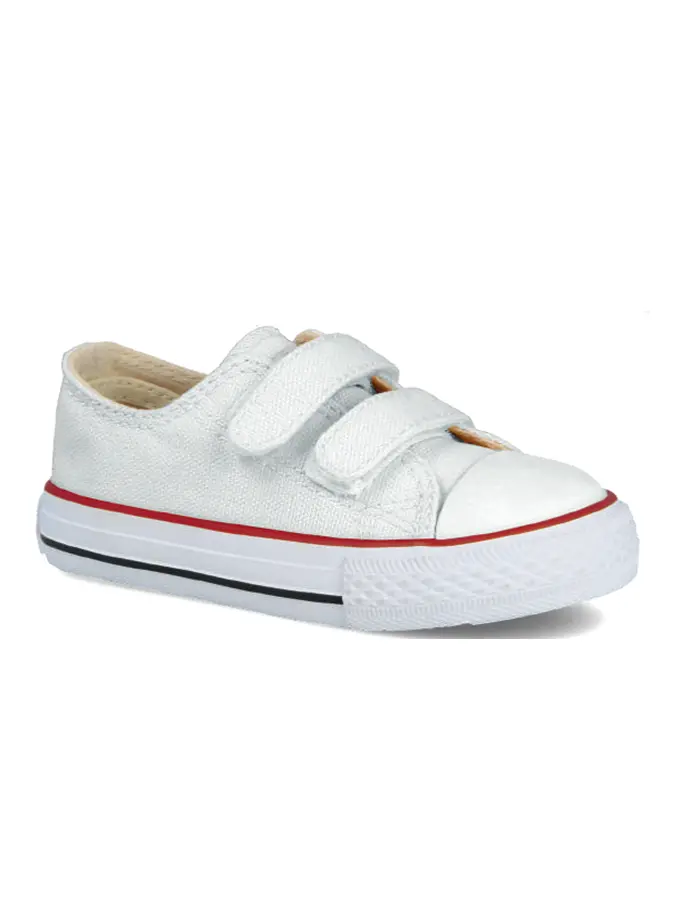 Basket velcro blanco