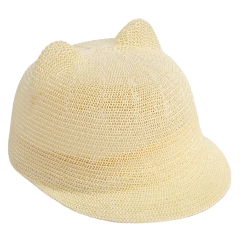 Bear Ears Straw Hat – Cream