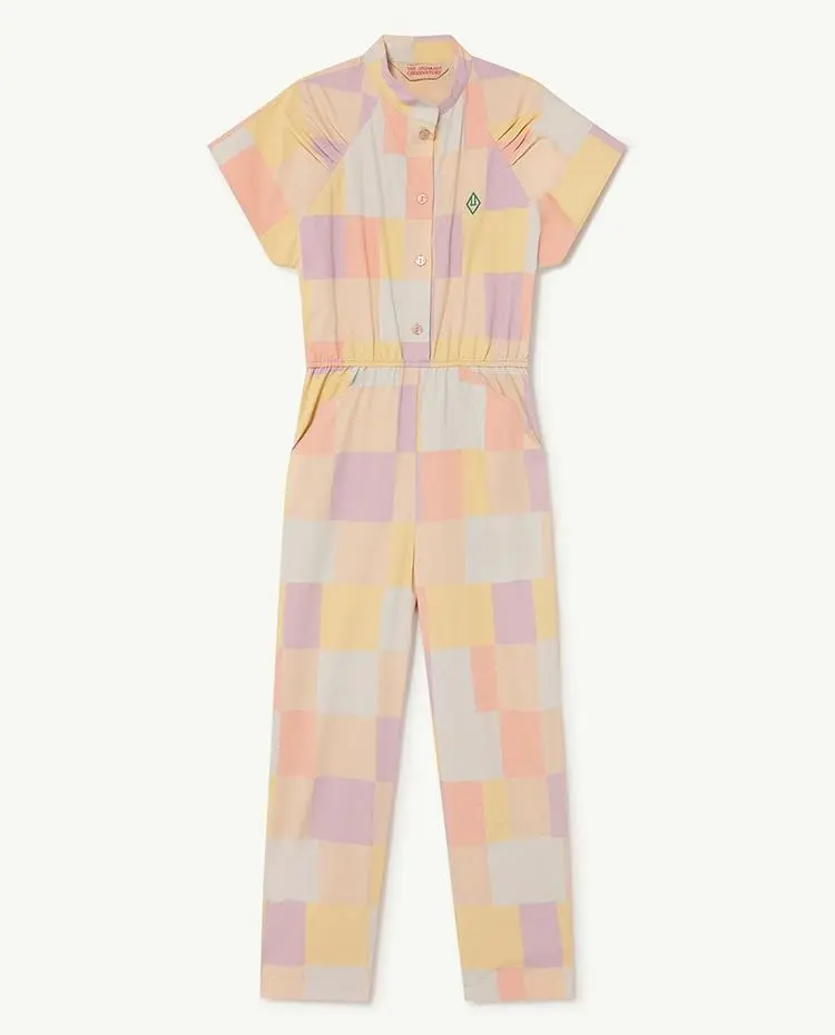 Beige Cubes Grasshopper Jumpsuit
