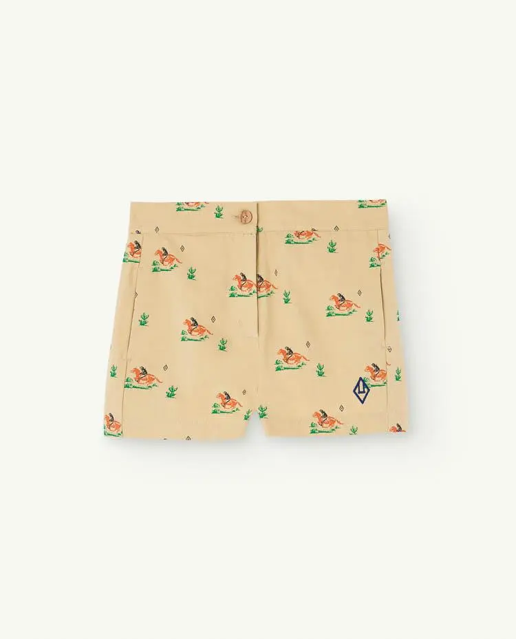 Beige Pig Shorts