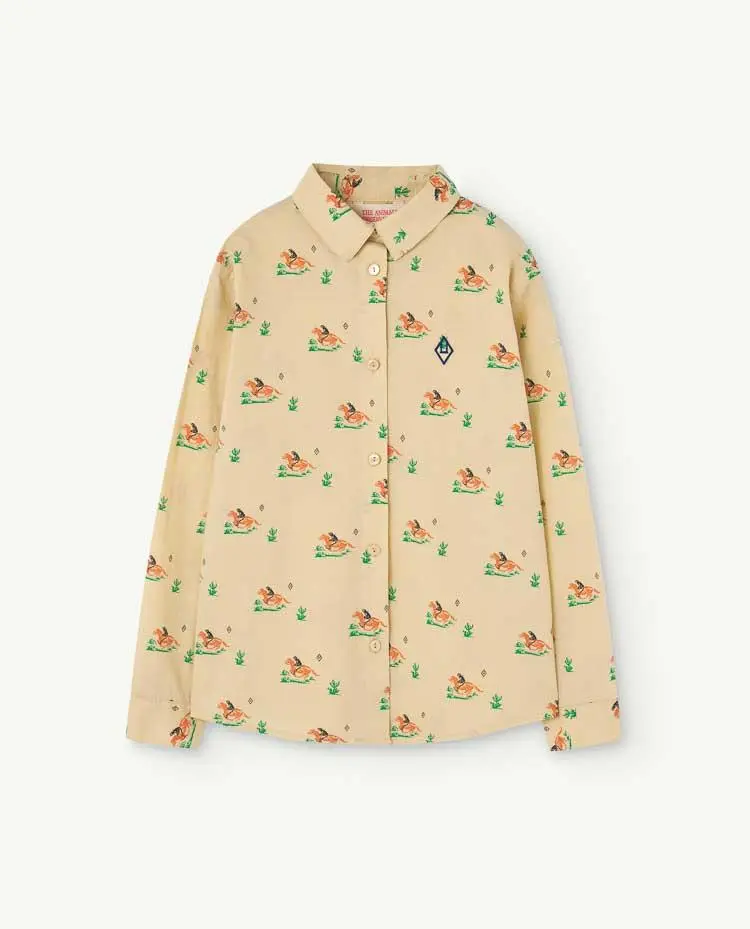 Beige Wolf Shirt