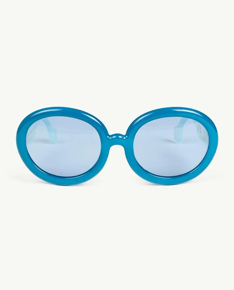 Blue Circular Sunglasses
