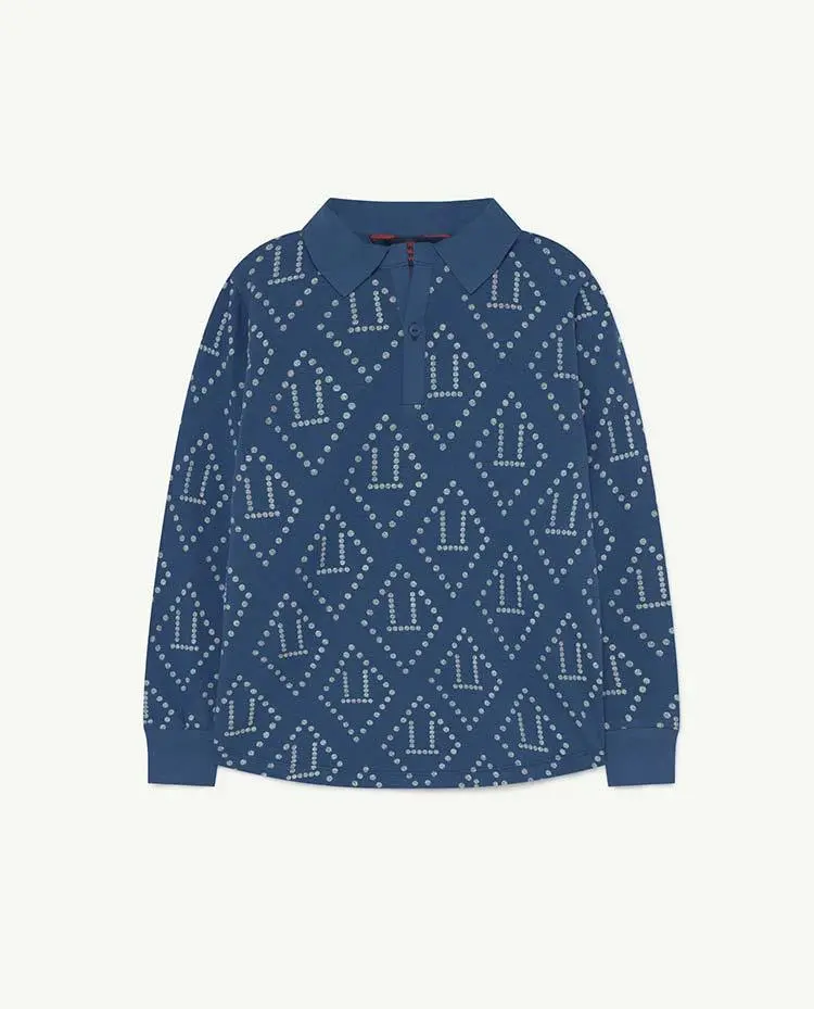 Blue Logo Eel Jersey Top