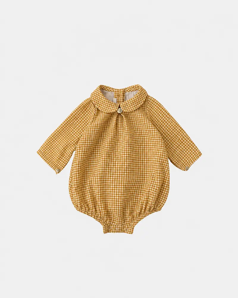 BLUSA/BODY VICHY OCRE