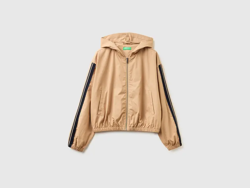 Canvas jacket with hood
