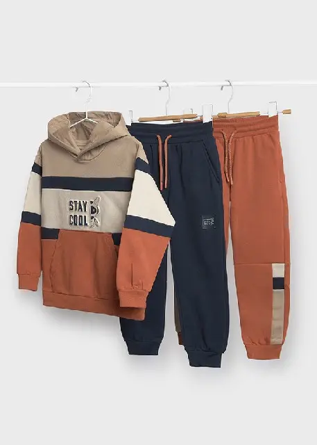 Chandal pullover capucha 2p. Teja