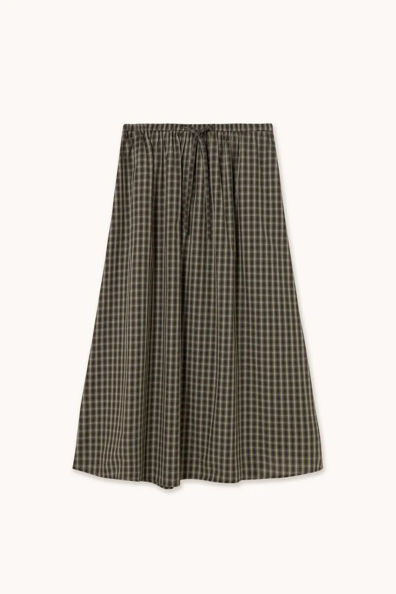 CHECK ELASTICATED SKIRT