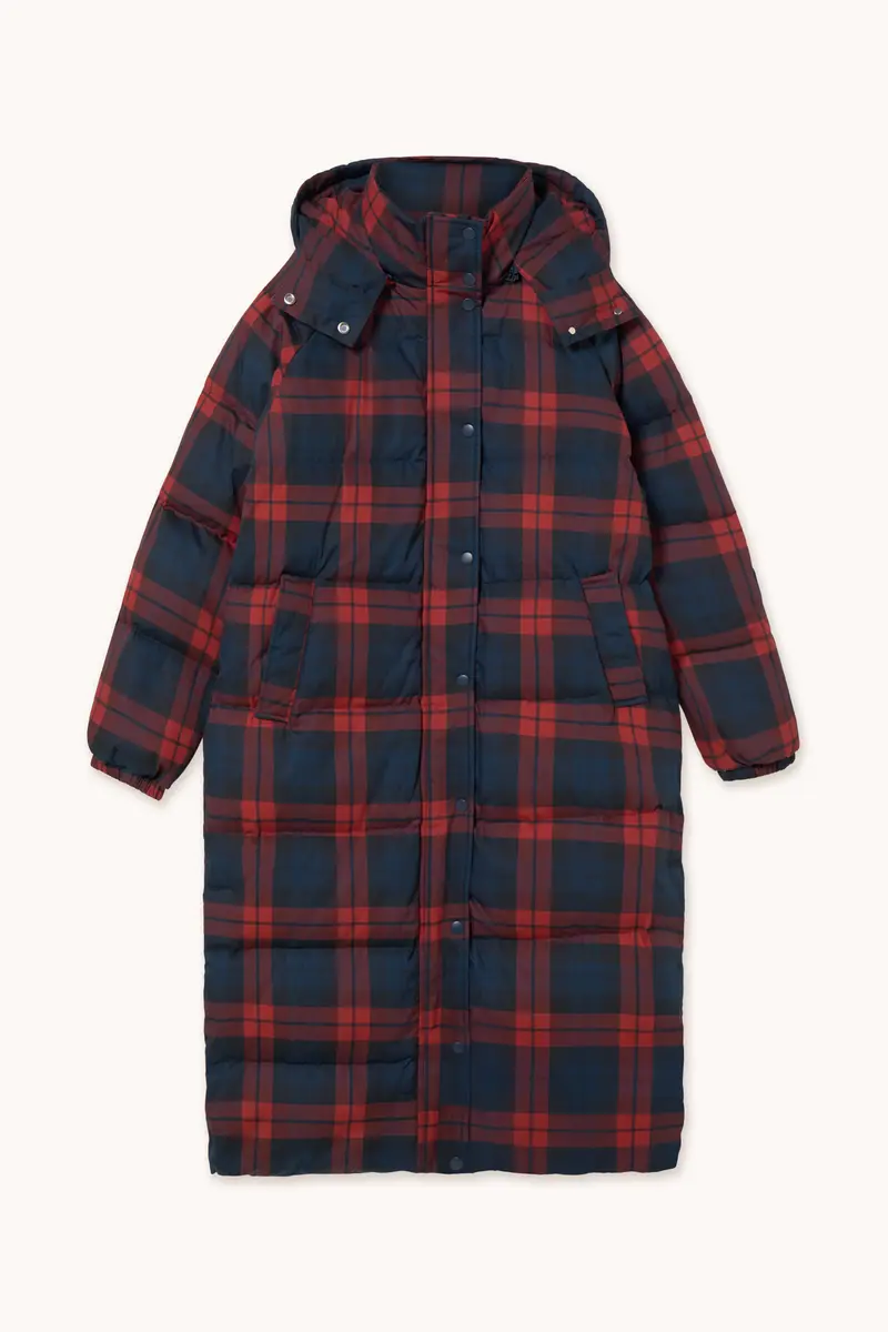 CHECK OVERSIZED PADDED COAT