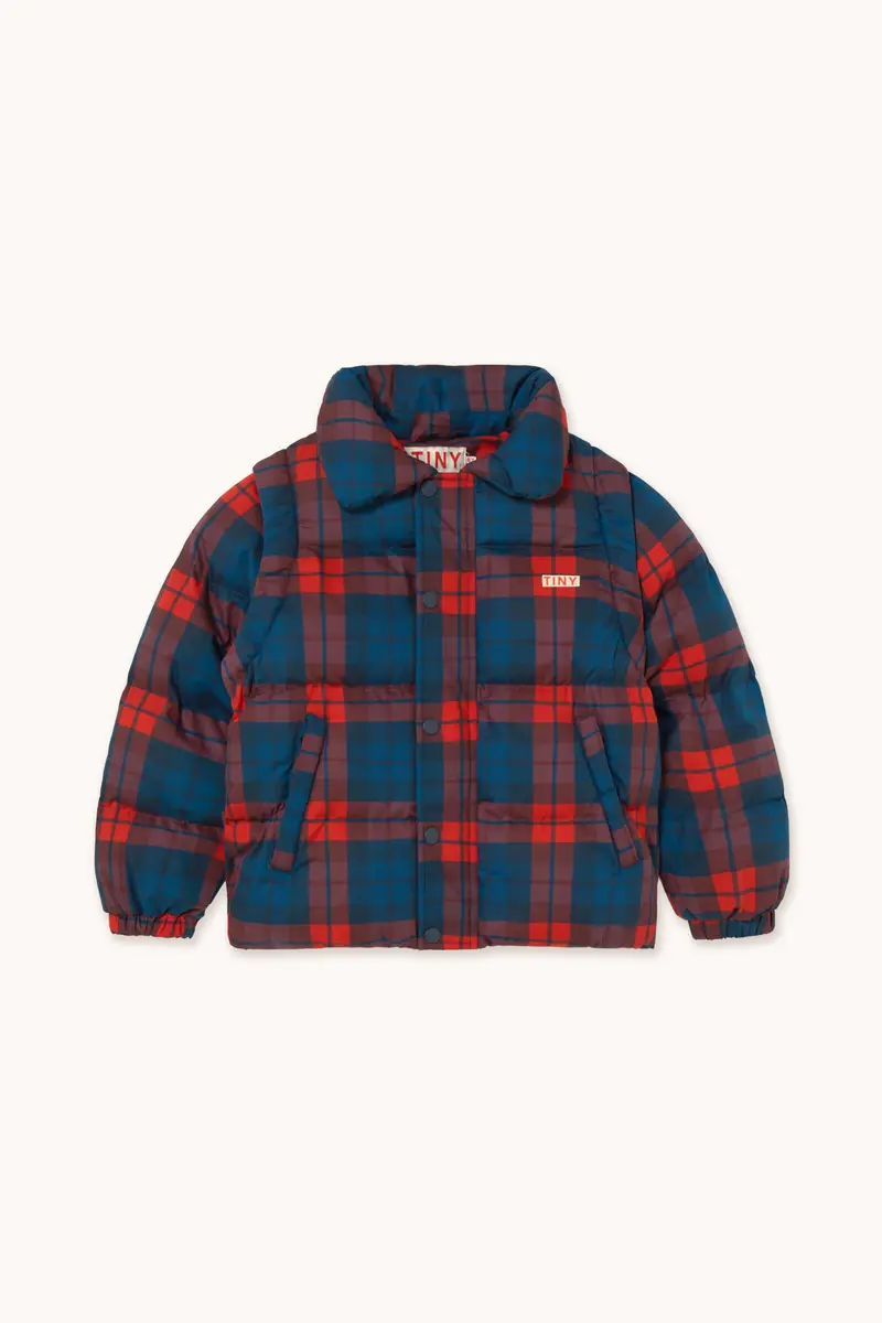 CHECK SHORT PADDED JACKET