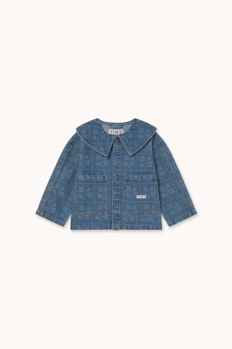 DOTS FLOWERS DENIM JACKET