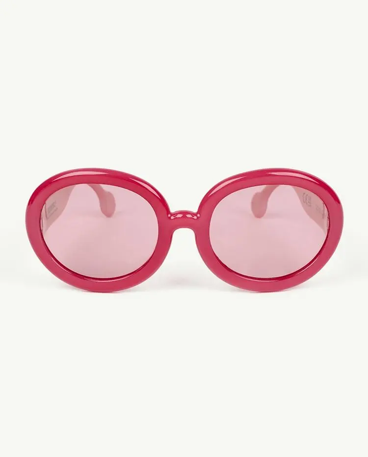 Fuchsia Circular Sunglasses
