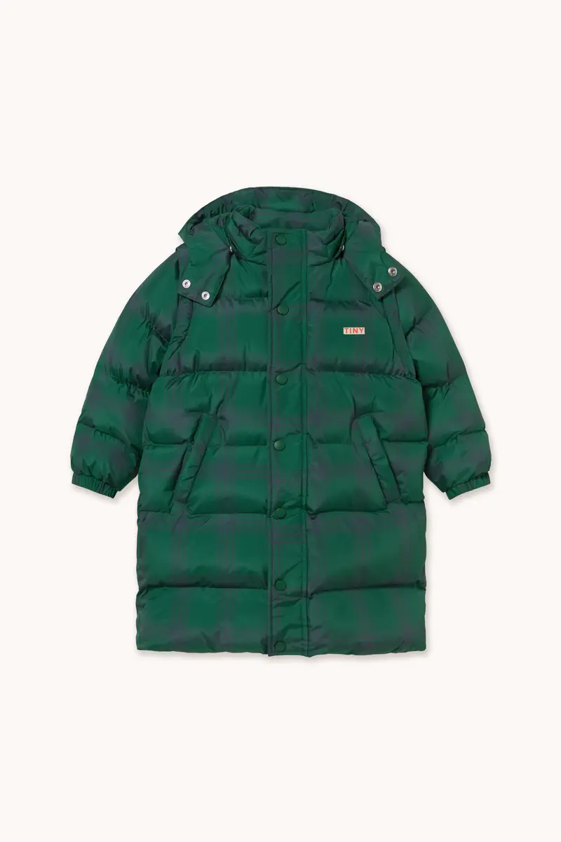GREEN CHECK PADDED JACKET