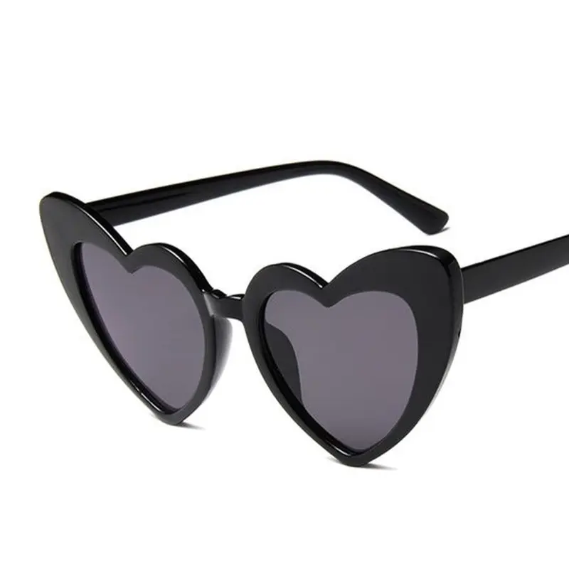 Heart Shape Sunglasses - Black