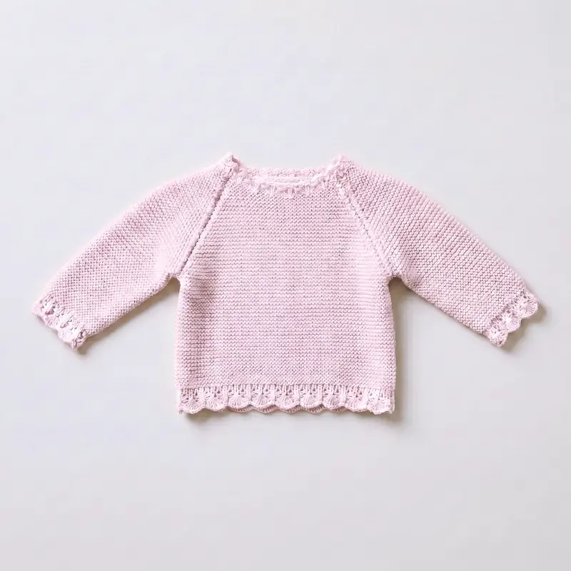 Jersey bebé algodón rosa bebé