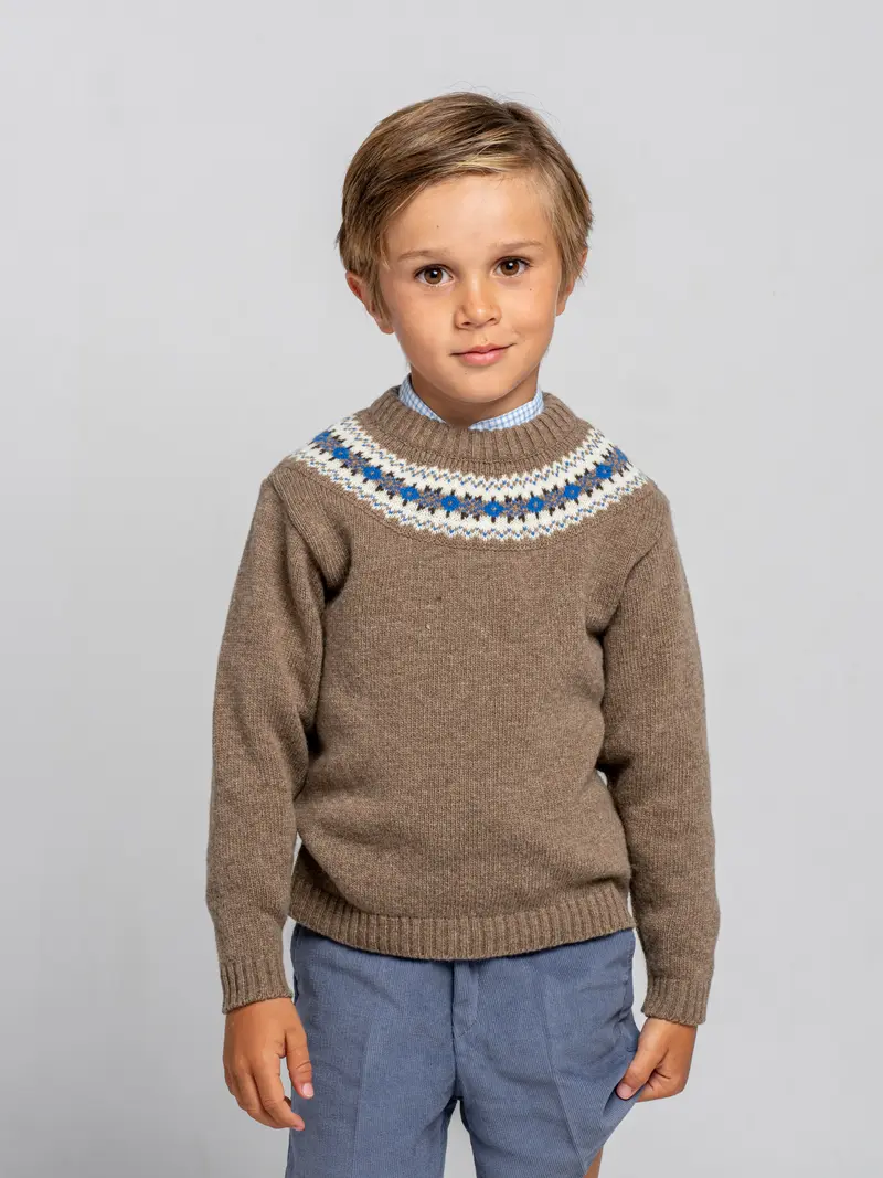Jersey greca camel