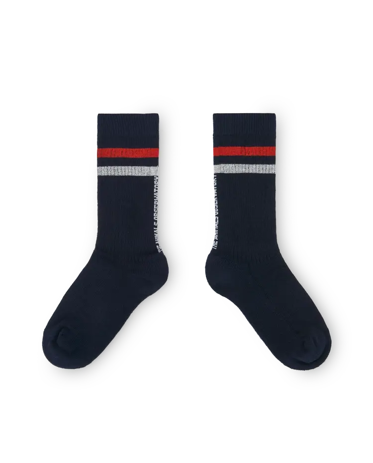 Navy Skunk Socks