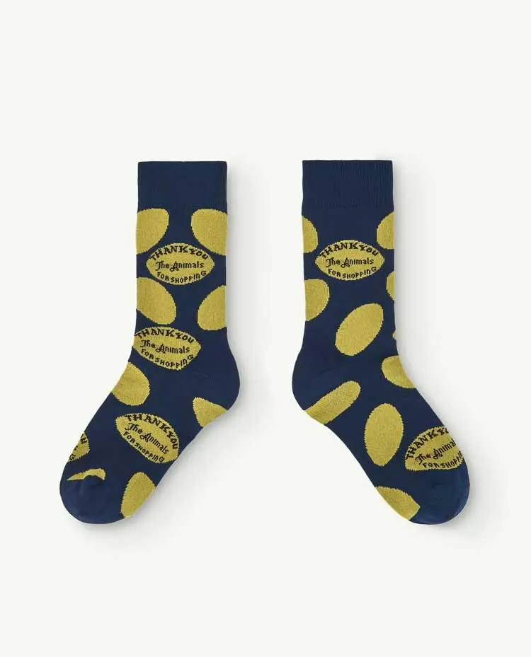 Navy Snail Socks