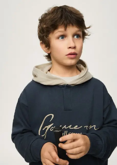 Pullover blocking capucha Sombra