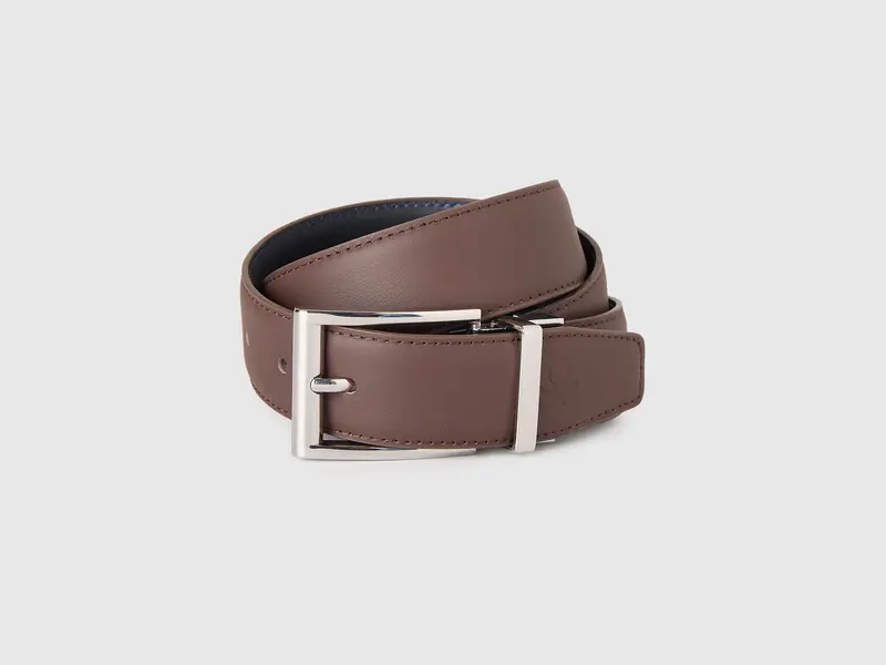 Reversible leather belt