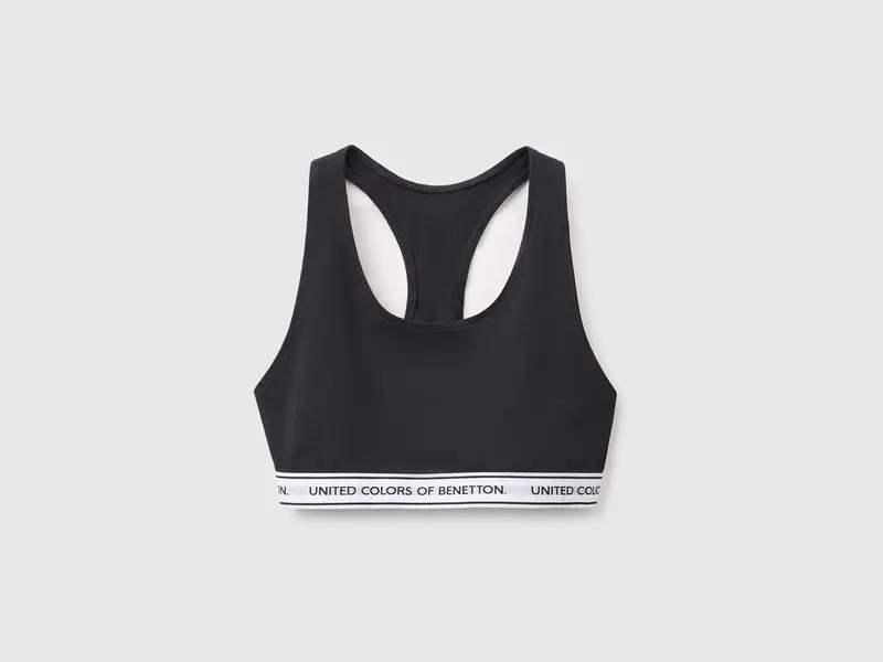 Stretch cotton bra