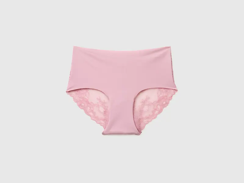 Stretch culottes with lace