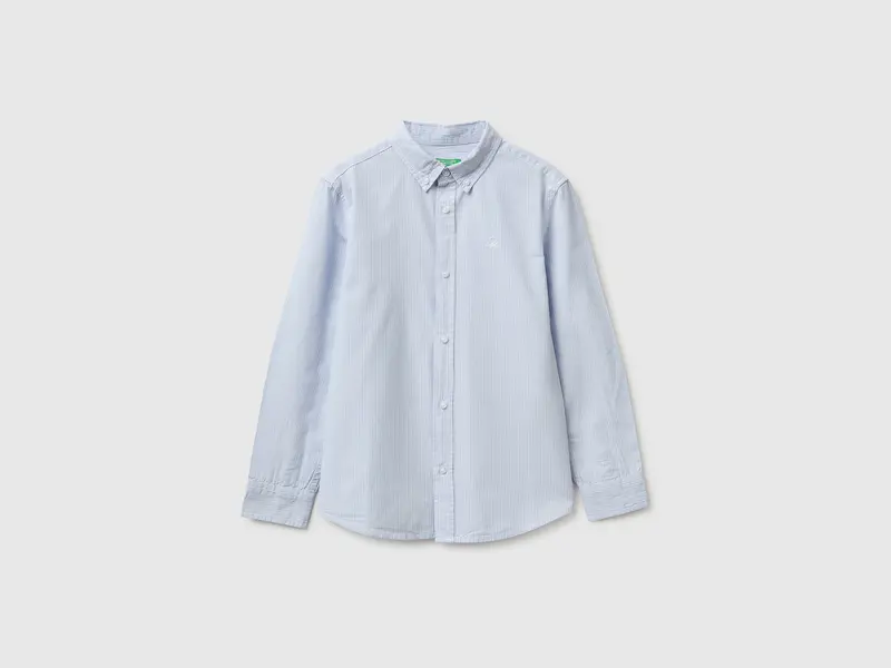 Striped button-down shirt