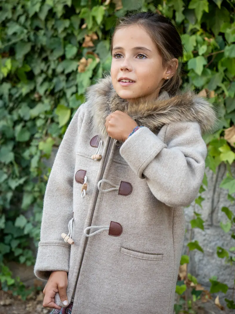 Trenca beige pelo
