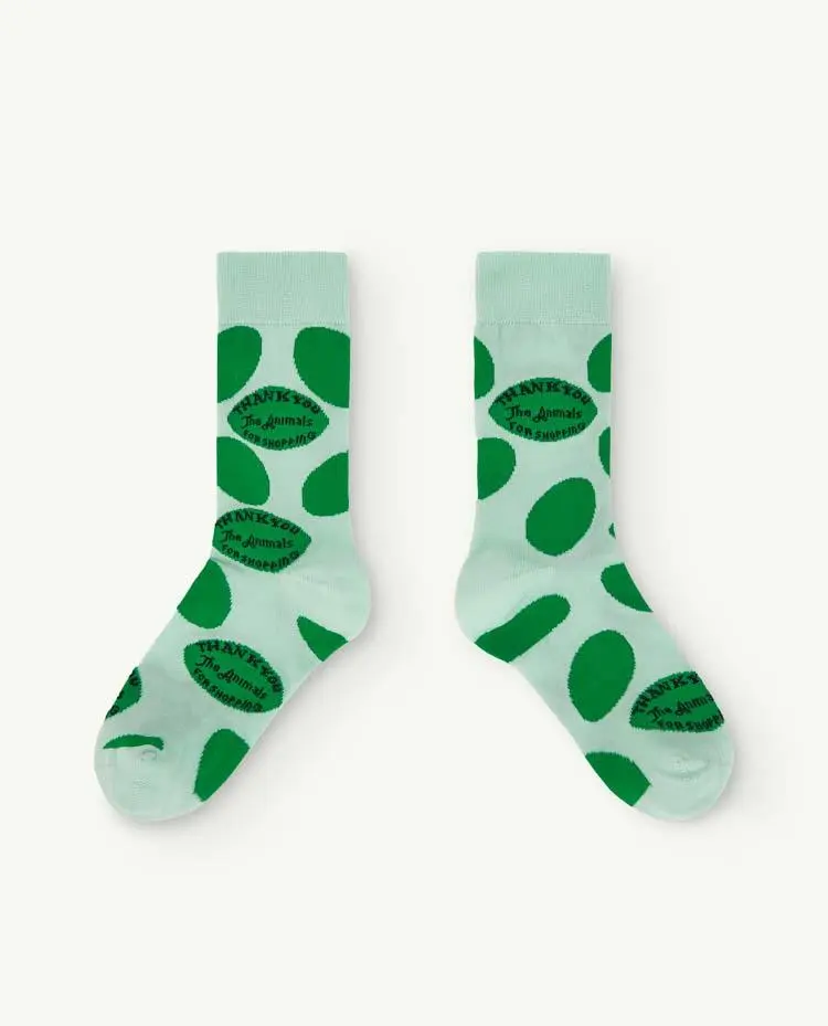 Turquoise Snail Socks