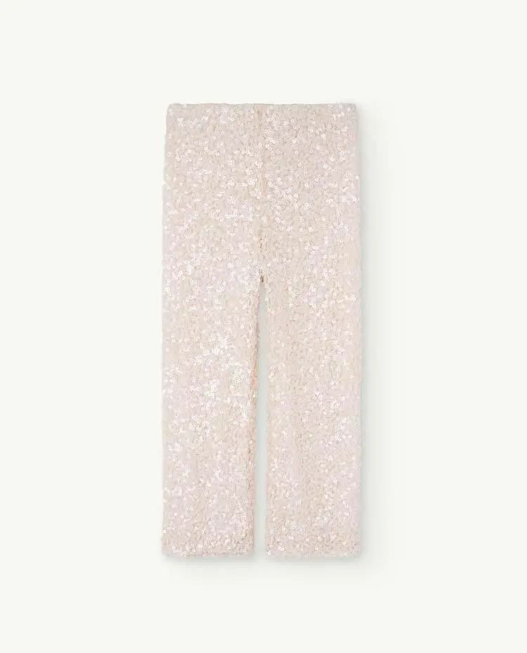 White Sequins Robin Pants